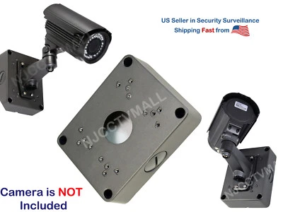5.3" Camera Deep Base Junction Outlet Box Gray Color for Bullet CCTV Cameras - Image 1 of 4