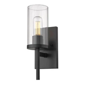 Golden Lighting Sconce Winslett Eco-Incandescent 4.875" 1-Light Matte Black - Picture 1 of 4