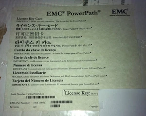EMC PowerPath für AIX Lizenz SCHLÜSSEL Karten P/N: 100S-000517 Rev A07 - NEU - Bild 1 von 1