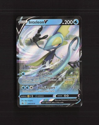 Inteleon V SWSH016 Sword & Shield Black Star Promo Holo Pokemon Card NM - Image 1 of 4