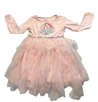Disney Princesses Little Mermaid Ariel  Long Sleeve Tulle Dress  Size 4 - Image 1 of 4