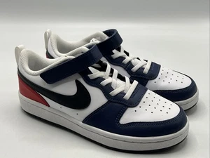 Nike Court Borough Low 2 BPV Red White Blue Black Youth Size 3Y DO7447 101 - Picture 1 of 9