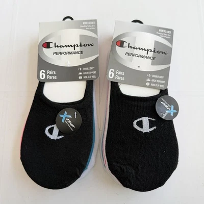 Novas meias femininas CHAMPION (12 pares) forro desempenho tamanho 5-9 - Imagem 1 de 4