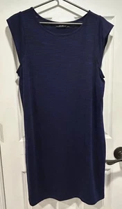 Apt. donna nuovo con etichetta Abito maglietta manica corta grande taglia X blu navy blush cappuccio manica - Foto 1 di 9