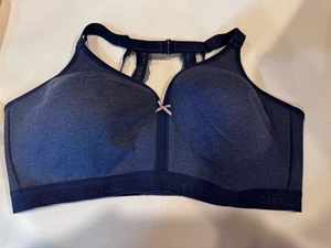 NWOT Cacique Lane Bryant Lightly Lined No-Wire Bra 42DDD Blue Denim Look NEW - Picture 1 of 6