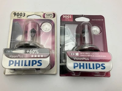 (2) Philips 9003VPB1 VisionPlus Headlamp Headlight Lamp Light Bulb 9003 - Image 1 of 4