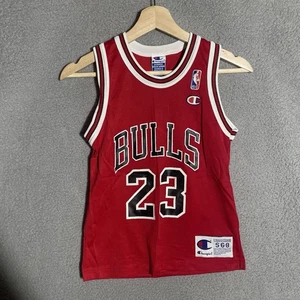 Vintage 90s Champion NBA Chicago Bulls Michael Jordan 23 Jersey Kids Youth S 6-8 - Bild 1 von 7