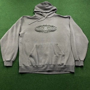 Vintage Victory Motorcycles Hoodie Mens XL Gray Biker Pullover Sweatshirt - Picture 1 of 9