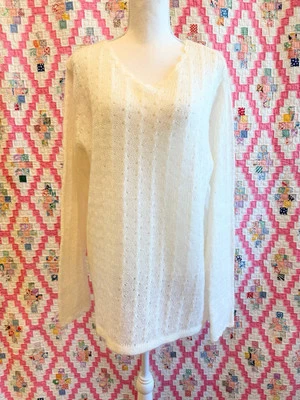 Mohair lace sweater womens L - Image 1 of 4