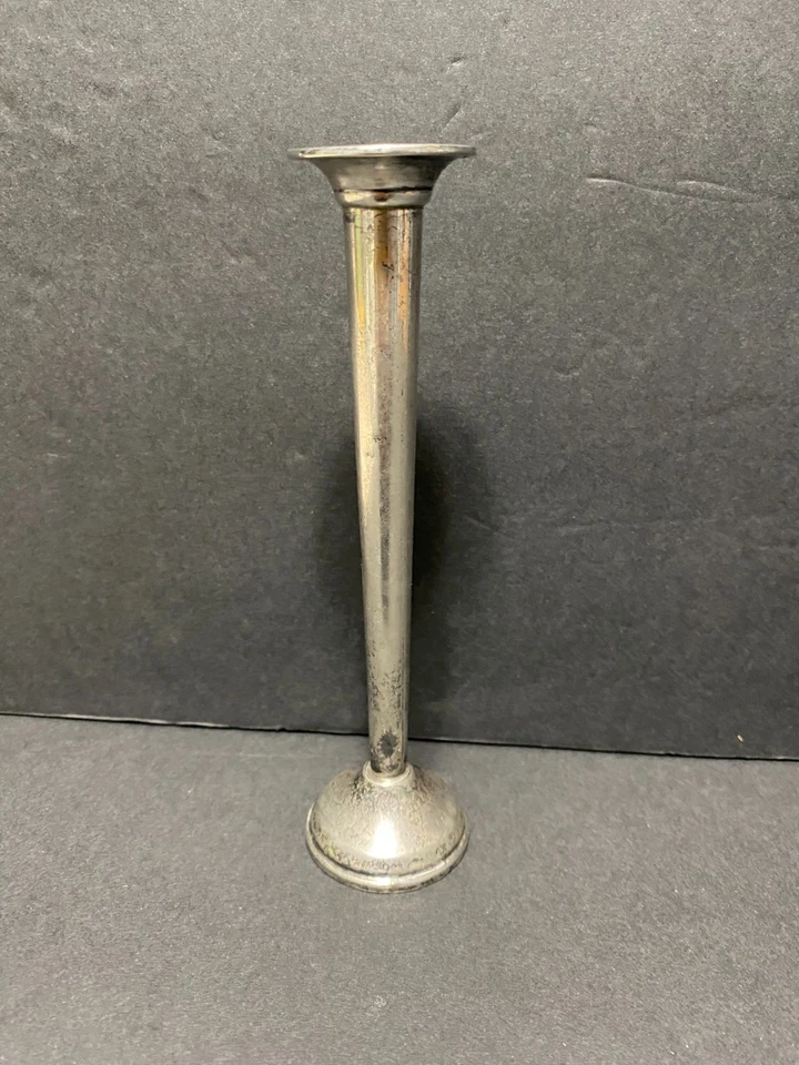 Jarrón Wallace de plata esterlina reforzado con peso 6 1/8" 1,4 oz 40 g Foto 1 de 4