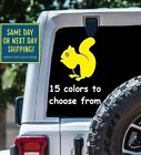 8 Sizes Squirrel Sitting Sticker Decal Car Window Macbook Tablet Laptop Gift