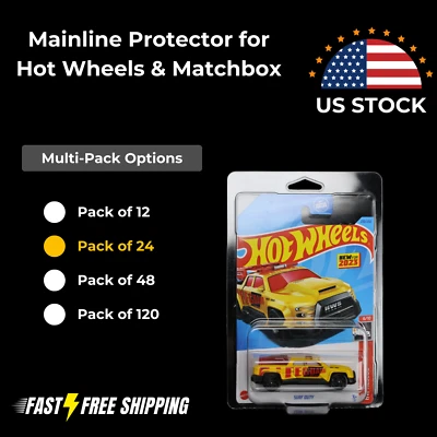 24-Pack Hot Wheels and Matchbox Mainline Protector Case Plastic Protectors - Image 1 of 4