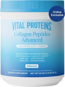 Vital Proteins Collagen Peptides Powder with Hyaluronic Acid and Vitamin C - Picture 1 of 7