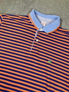 Camisa Polo Brooks Brothers Para Hombres Algodón Piqué Naranja Azul SS Ajuste Original Grande - Imagen 1 de 7