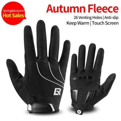 ROCKBROS Guantes de Ciclismo Invierno Otoño A Prueba de Golpes Cálidos MTB Bicicleta Dedos Completos Guantes Foto 1 de 4