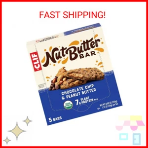CLIF Nut Butter Bar - Chocolate Chip & Peanut Butter - Filled Energy Bars - Non- - Picture 1 of 2