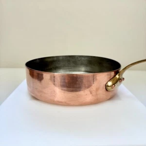 Vintage Lamalle NY City, Tin Lined 2 mm Copper Sauté/Fry Pan 9.5" Made in France - Picture 1 of 11