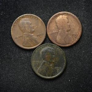 1913-D Lincoln Wheat Cent 3 pc lot (bb17991) - Picture 1 of 2