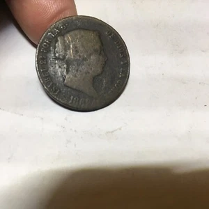 Spain 1862 25 Cent de Real - Picture 1 of 2