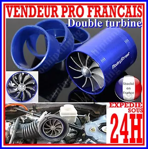 TURBO DE FILTRE A AIR DOUBLE TURBINE POUR KIT D ADMISSION DIRECTE DYNAMIQUE BMC - Foto 1 di 3