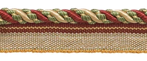 Wine Gold Green 4/16" Decorative Lip Cord Cherry Grove [10 Yards] - Picture 1 of 1