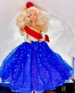 1966 Twist & Turn Barbie Knees Bend dressed  in 1989 Unicef Gown - Picture 1 of 11