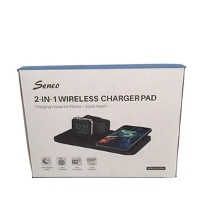 Seneo 2 in 1 Dual Wireless Charging Pad with iWatch Stand Dock For iPhone iWatch - Picture 1 of 3
