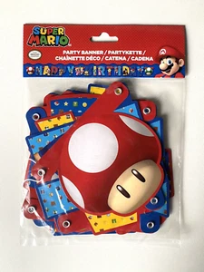 Super Mario Geburtstags Girlande Happy Birthday Partykette Banner Party Deko NEU - Bild 1 von 1