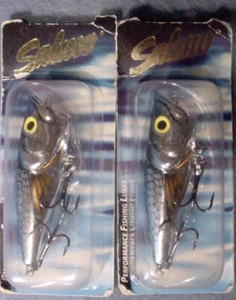Lot of 2 ~Salmo POP 6 Topwater 1/4 oz No Rattles P6 SMS Silver Metalic Shiner - Picture 1 of 6
