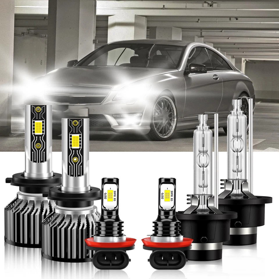 Para Mercedes-Benz CL63 AMG 2008 6x Bombilla LED Faro Antiniebla Luz Alta/Baja Foto 1 de 4