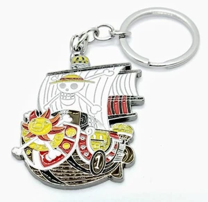 ONE PIECE THOUSAND SUNNY SHIP KEYCHAIN Luffy Pirate Ace Anime Key Chain/Keyring - Picture 1 of 3