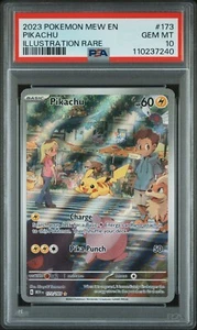 2023 Pokemon English 151 Pikachu Full Art Illustration Rare #173/165 PSA 10 - Picture 1 of 2