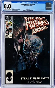 New Mutants Annual #1 CGC 8.0 (1984, Marvel) Bill Sienkiewicz, 1st Lila Cheney - Picture 1 of 2