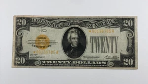 1928 $20 Gold Certificate. Very Fine Shape. Star Note. - Picture 1 of 3
