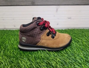 Timberland Boy's GT Rally Mid Hiking Boots Shoes Brown A1ROM Sz 6 - Picture 1 of 11