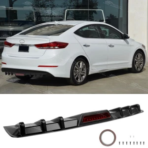 Alerón difusor parachoques trasero negro aletas divisorias para Hyundai Elantra Sedán 02-24 - Imagen 1 de 9