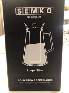 SEMKO Cold Brew Coffee & Tea Maker 6 Cups/48oz brand new in the box - Picture 1 of 4