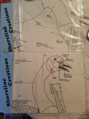 CANADA GEESE PAIR GARDEN PET SIGN 2 PAINTING PATTERN  - Image 1 of 3