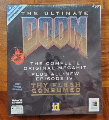 The Ultimate Doom BRAND NEW/FACTORY SEALED!! (Win 95 PC 1995) BIG BOX MINT - Image 1 of 4