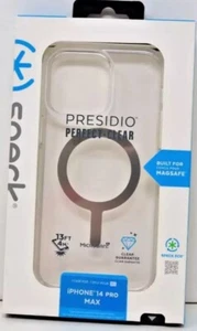 Speck Presidio Perfect-Clear MagSafe Case for iPhone 14 Pro Max - Picture 1 of 2