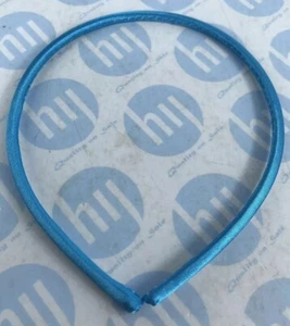 PLAIN SATIN ALICE BANDS HEADBAND FABRIC HIR BAND WOMENS GIRL SKY BLUE COLOUR 5mm - Picture 1 of 3