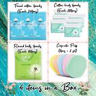 Women Soft Cosmetic Facial Cotton / Makeup Tools - 4 item In a Box