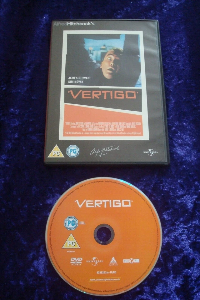 DVD VERTIGO ALFRED HITCHCOCK CLASSIC SLIM CASE EDITION UK REGION 2 THRILLER - Image 1 of 1