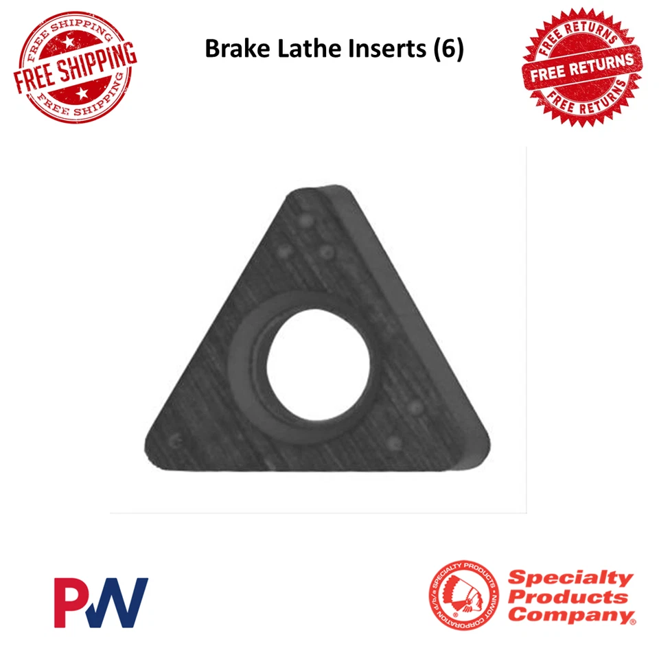 SPC Performance | Juego de insertos de torno de freno de carburo triangular (6) | #06506 Foto 1 de 4