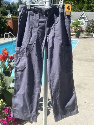 Pantalón Carhartt Ripstop Corte Bota 8 Bolsillos Carga XS Corto Peltre MP4108-M C54108 NUEVO CON ETIQUETAS Foto 1 de 4