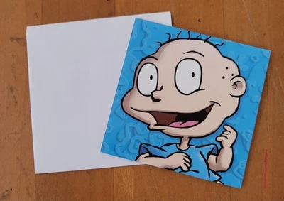 Vintage 2000 Nickelodeon Rugrats Tommy Pickles Mini Greeting Card & Envelope - Image 1 of 4