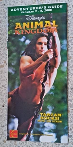 Animal Kingdom 2000 Guide Map Walt Disney World Theme Park Tarzan Rocks Cover - Picture 1 of 2