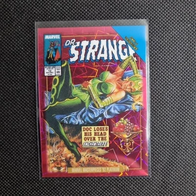 2024 SkyBox Marvel Masterpieces 92 Platinum Enchantress 21-V Pink Lasers 499/692 - Image 1 of 2