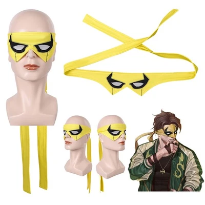 Puño de Hierro Lin Lie Sword Master Máscara de Ojos Amarilla Halloween Carnaval Juegos con disfraces utilería Foto 1 de 4