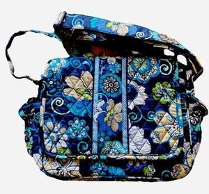 Bolso de Mano Vera Bradley Retirado Cartera en Mod Floral Azul Usado en Excelente Condición - Imagen 1 de 6